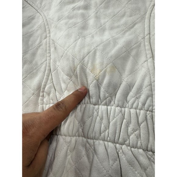 The North Face Caroluna Quilted Long Jacket. Cream/Oatmeal Size Small | D1 - Picture 9 of 9